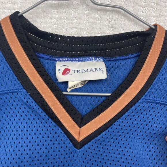 VTG Trimark Tiger Crunch Hockey Jersey Men Sz S Blue Brown Made in Canada Retro - Picture 10 of 16
